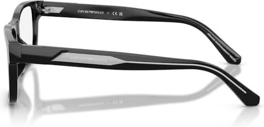 Emporio Armani Men's Acetate Prescription Eyeglass Frame Black EA3265U 5017