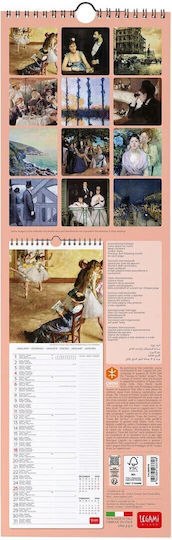 Wall Calendar Spiral 2026 Legami 16x49cm Impressionists Cal260079