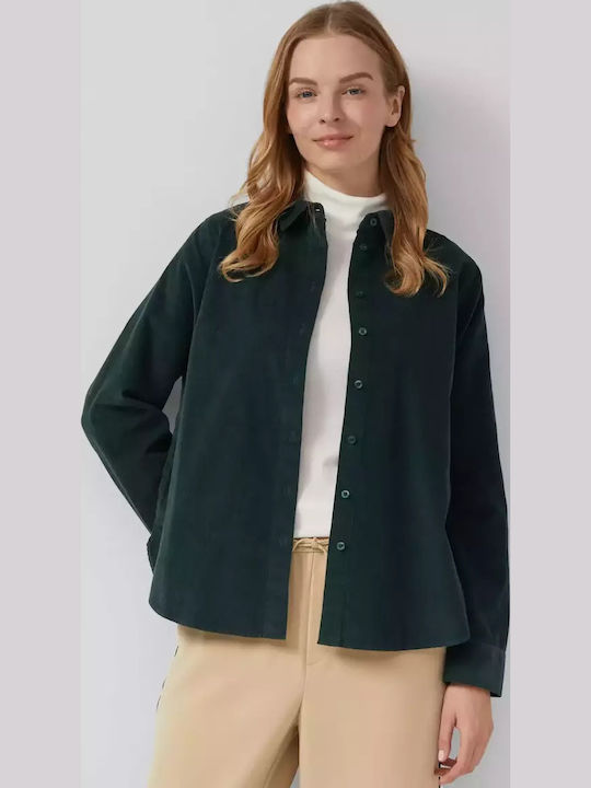 Mânecă lungă Femei Cămașă Forest Green
