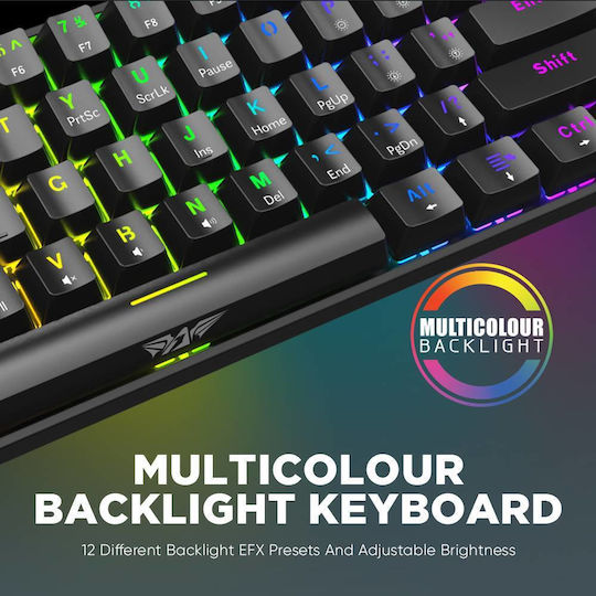 Armaggeddon MKA-1C Gaming Mechanical Keyboard 65% with Custom Brown switches and RGB lighting (English US)