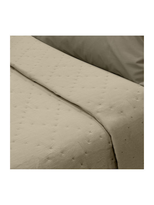 Lino Home Lipe Coverlet Single Microfiber Beige 160x220cm