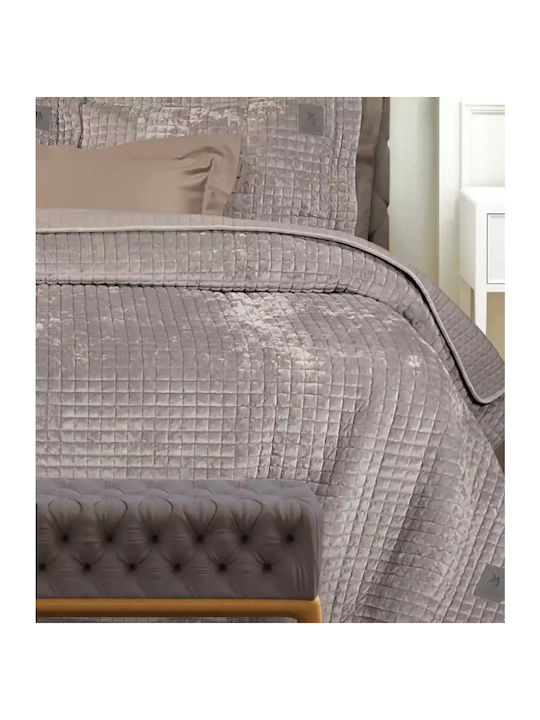 Greenwich Polo Club 4432 Coverlet Queen Size Microfiber Taupe 240x250cm