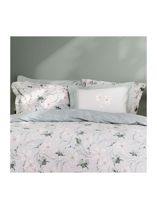 Nima Duvet Cover Set Cotton Single with Pillowcase 160x240 Celeste Celeste