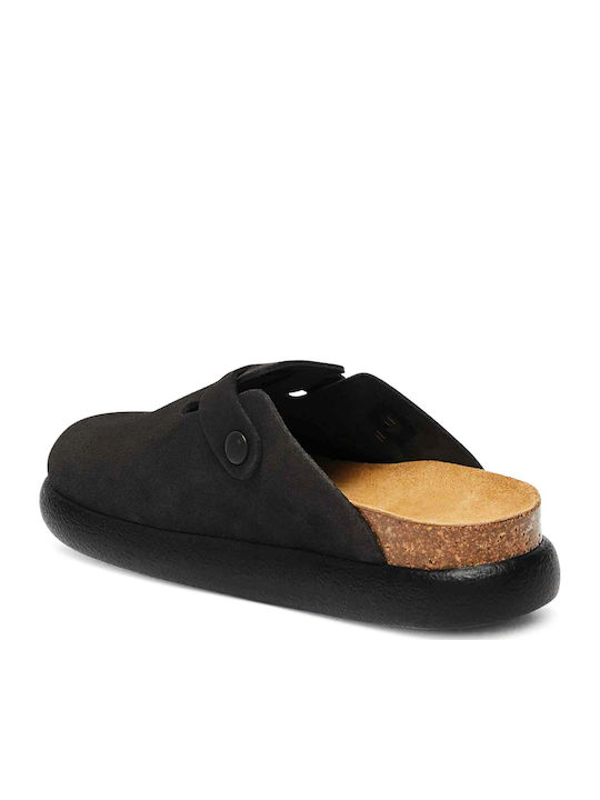 Fae Anatomical Leather Women's Slippers Black