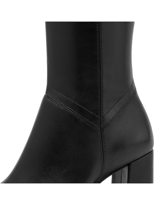 Synthetic Leather High Heel Women's Boots Black