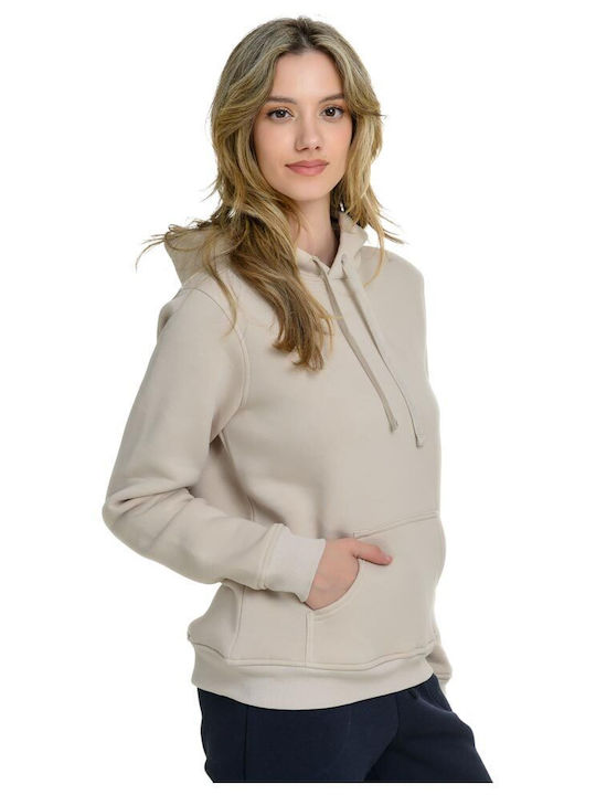 Women's Sweatshirt Hooded Ecru