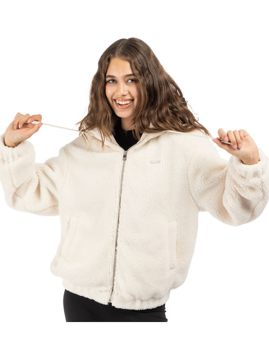 Women's Sweatshirt Hooded Ecru
