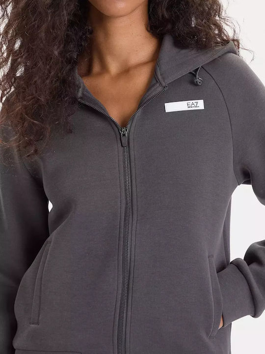 Women's Sweatshirt Jacket Hooded Gray