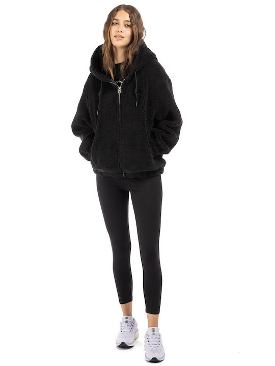 Women's Sweatshirt Hooded Black