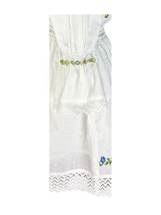 Girls Traditional Costume Dress Style CPC White Green