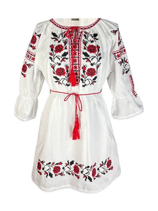 Mädchen Trachtenkleid Cpc Weiß Rot