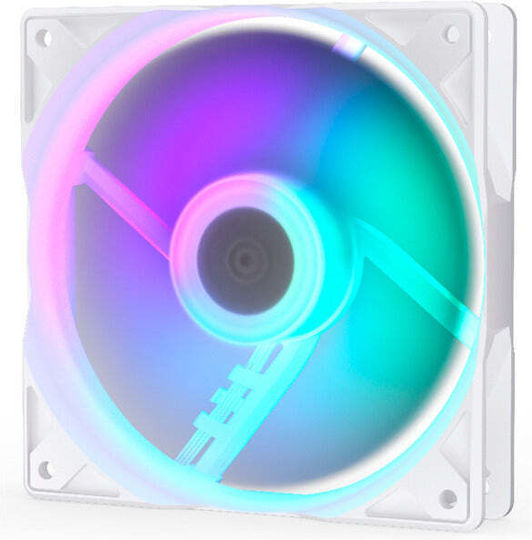 Endorfy Stratus Case Fans 120mm 1400rpm with ARGB Lighting and Connection 3-Pin / 4-Pin PWM White
