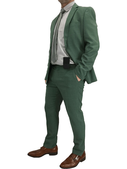 Men's Summer Suit Slim Fit Green