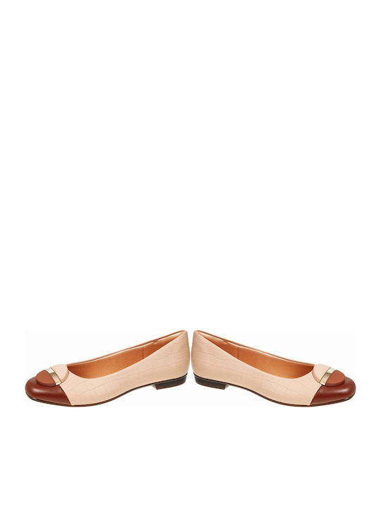 Damen Ballerinas Beige