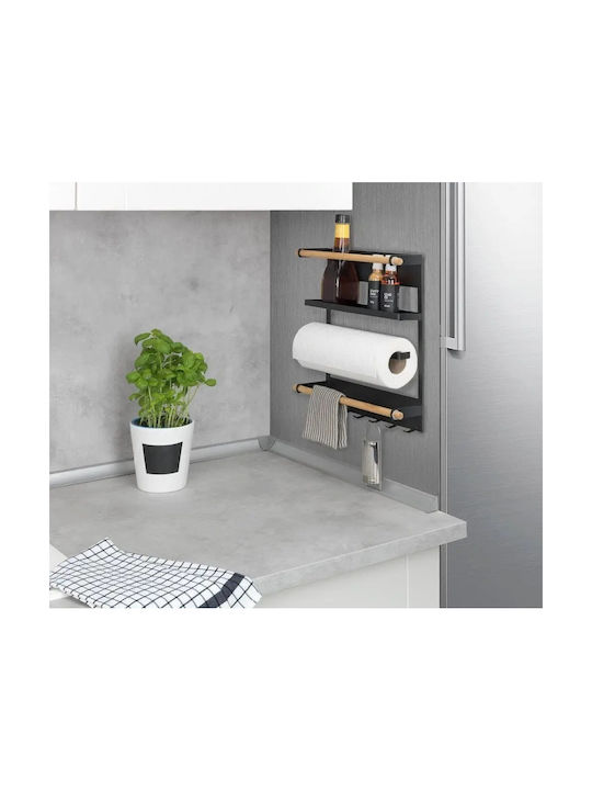 Wenko Wooden Paper Towel Holder Black 29.5x6x8cm 59673