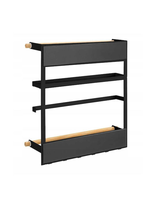 Wenko Wooden Paper Towel Holder Black 29.5x6x8cm 59673