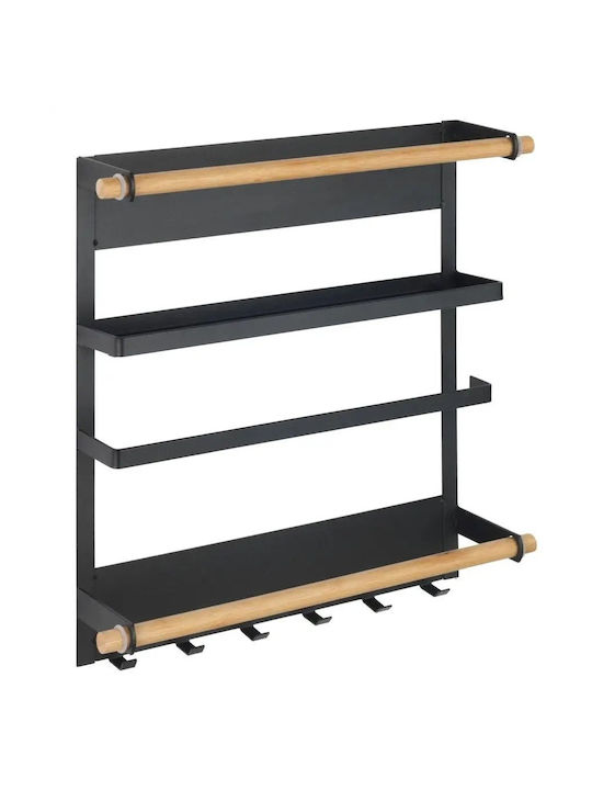 Wenko Wooden Paper Towel Holder Black 29.5x6x8cm 59673