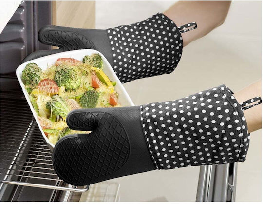 Wenko Oven Mitt Silicone Black 2pcs