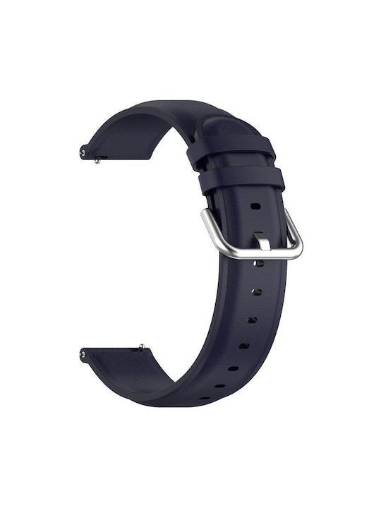 Curea Ceas Piele Naturală Vârf Rotund 20 mm Albastru Marin Curea Ceas Piele Naturală Vârf Rotund 20 mm Albastru Marin