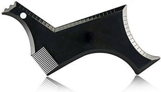 3 Pieces Beard Styling Template Men's Comb All-in-one Beard Shaping Tool Black