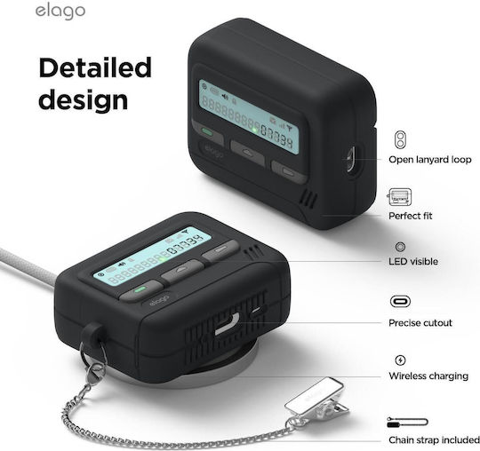 Elago Hang Case Θήκη Σιλικόνης σε Μαύρο χρώμα για Apple AirPods Pro 3