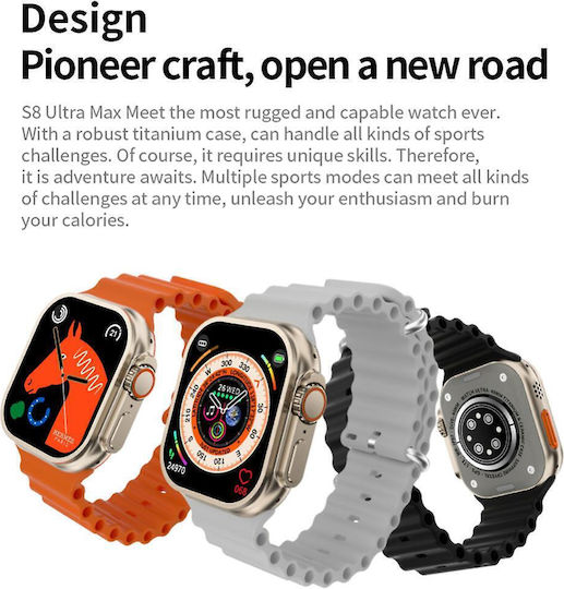 S9 Ultra 2 49mm Smartwatch with Heart Rate Monitor (Black)