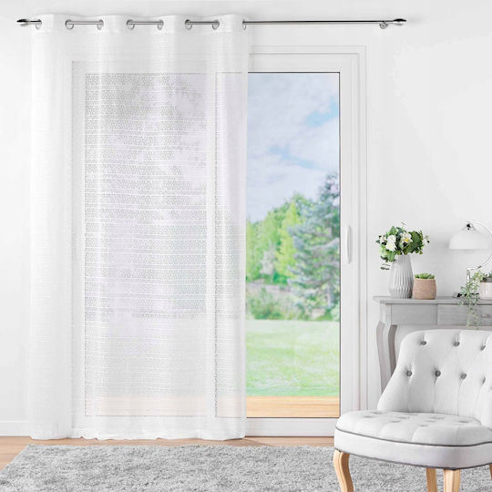 Douceur d'Intérieur Κουρτίνα με Τρουκς Λευκή 140x280εκ.
