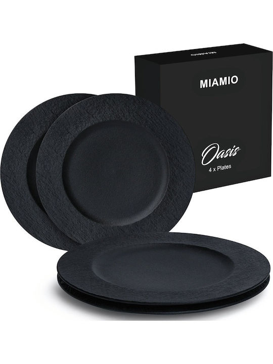 Miamio Oasis Collection Negru Ceramică Set de Vase 4buc