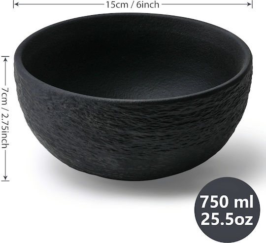 Miamio Servierschüssel Rund Keramik Schwarz mit Durchmesser 15cm 4Stück Miamio Servierschüssel Rund Keramik Schwarz mit Durchmesser 15cm 4Stück