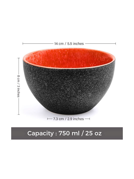 Miamio Bol de Servire Rotund Ceramică cu Diametru 14buc 6buc