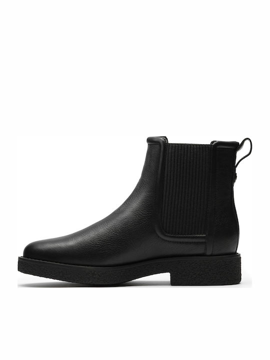 Leather Women's Ankle Boots Black