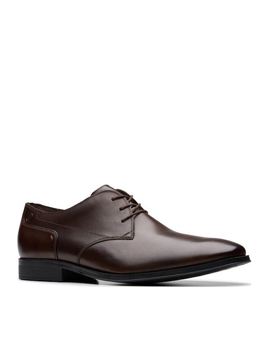Lace Men's Leather Moccasins Brown