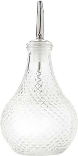 Glass Bottle Diamond Stainless Steel 400ml 1423