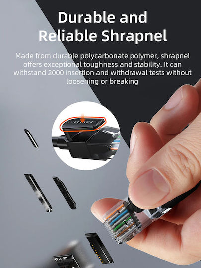 Cabletime Direct Attach Copper Cat.6 Gigabit Network Cable Ethernet 5m Black