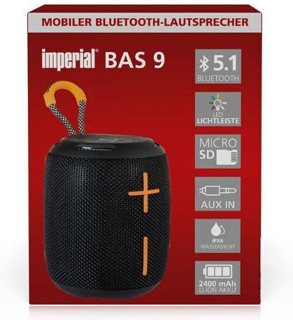 Imperial AV BAS 9 Ηχείο Bluetooth 7W με Ραδιόφωνο και Διάρκεια Μπαταρίας έως 10 ώρες Μαύρο