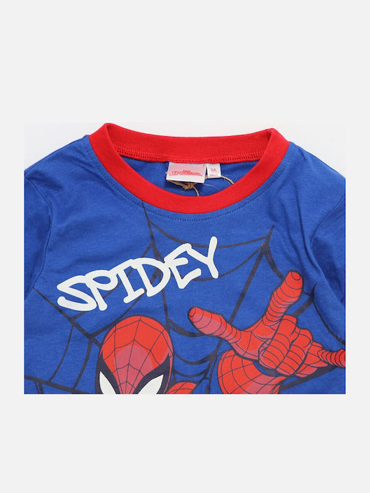Marvel Παιδική Πιτζάμα Χειμωνιάτικη Μπλε