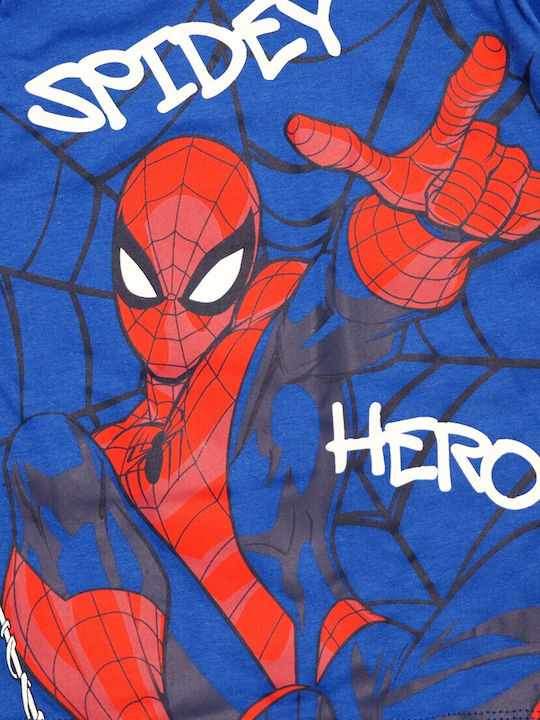 Marvel Παιδική Πιτζάμα Χειμωνιάτικη Μπλε