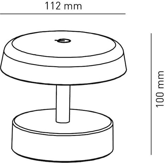 Bot Lighting Table Lamp LED with White Shade and Base