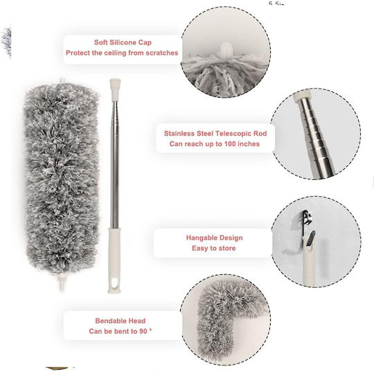 Htly Spr Duster Εξαιρετικά Πυκνή Μικροΐνα Βελτιωμένο Μακρύ Επεκτάσιμο Τηλεσκοπικό Λυγίσει 360 Μοίρες