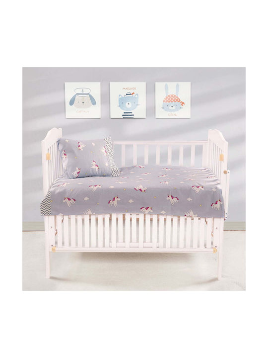 Beauty Home Set Cu Cauciuc Gri 120x160cm