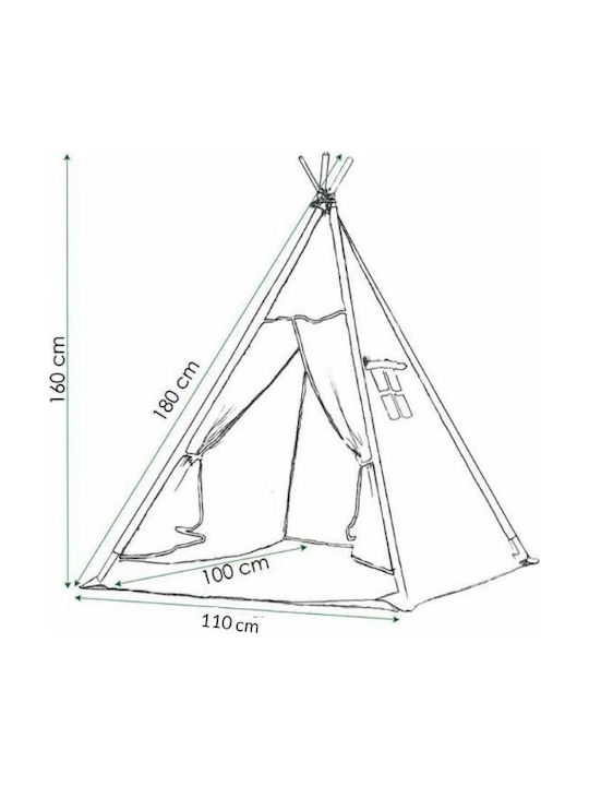Kidizi Kids Indian Teepee Play Tent Gray