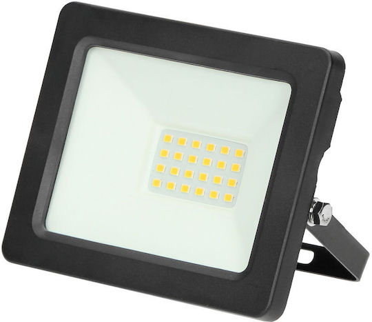 Orno Στεγανός Προβολέας LED 20W Φυσικό Λευκό 4000K IP65