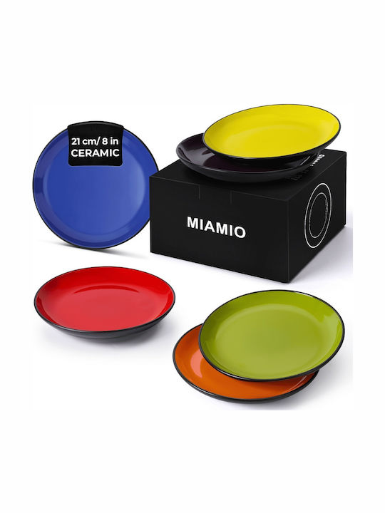 Miamio Le Papillon Collection Multicolor Ceramică Set de Vase 6buc