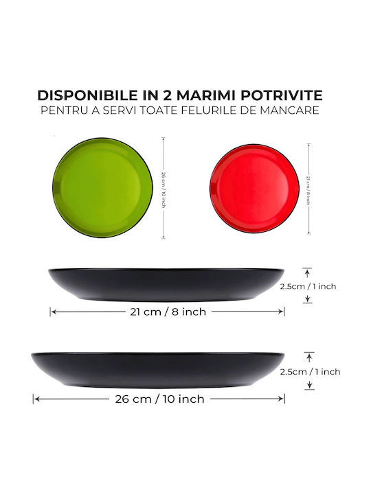 Miamio Le Papillon Collection Multicolor Ceramică Set de Vase 6buc