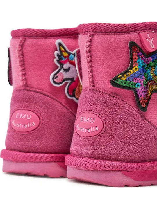 Wallaby Mini Play Δερμάτινες Παιδικές Μπότες Χιονιού Love