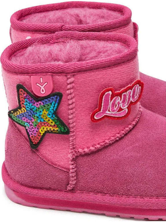 Wallaby Mini Play Δερμάτινες Παιδικές Μπότες Χιονιού Love
