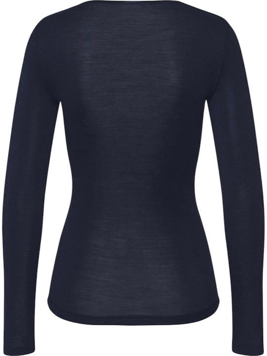Long Sleeve Blue Women's T-Shirt