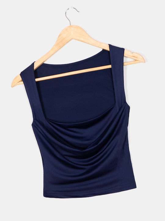 Ärmelloses Blaues Top