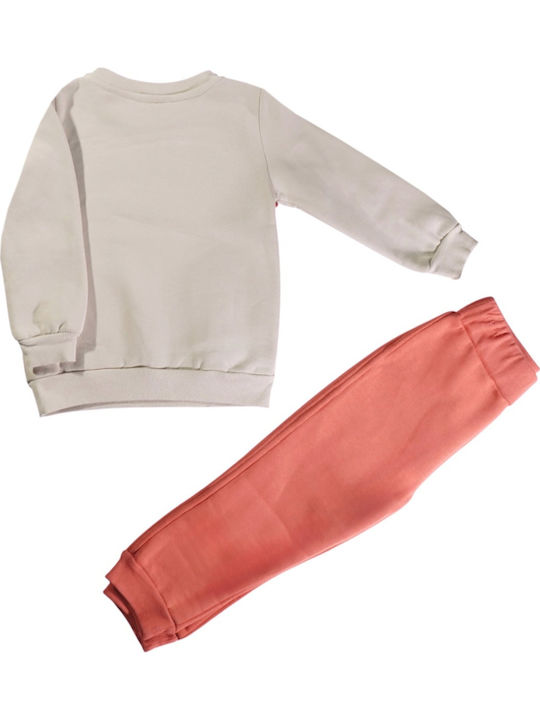 Kids Sweatpants Set Orange New Time