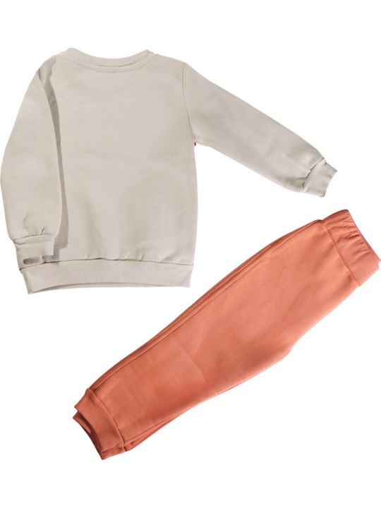 Kids Sweatpants Set Coral The Time
